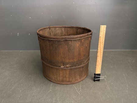 Vintage Asian Rice Bucket