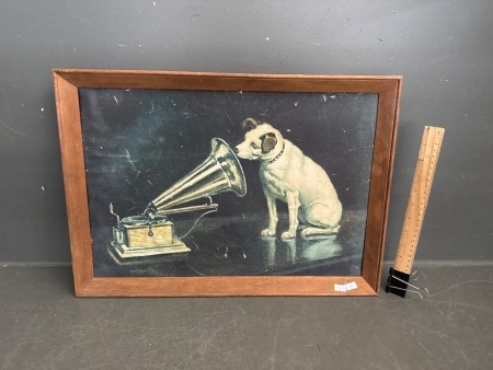 His Masters Voice by Francis Barraud Painting Print on paper