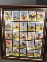 Framed Golf Themed Cigarette Cards authorized reproduction by Victoria Gallery - 2