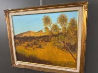 Oil on board Outback Scene signed H.W.Wallace - 2