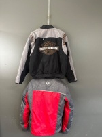 2 x Motorcycle Jackets - 1 Harley Davidson XL - 1 Kore XL - 2