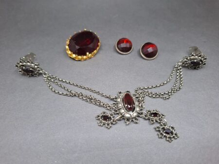 Assorted Lot of Red Stone Jewellery