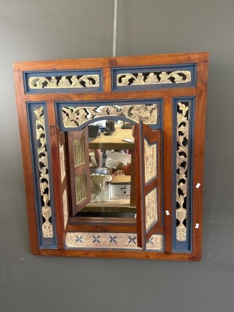 Bohemian Style Carved Mirror