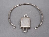 Antique Ancre Silver Bangle Watch  - 2