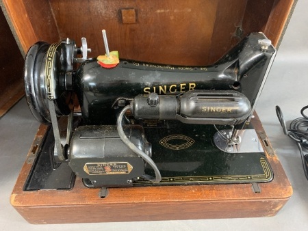 Vintage 1957 Singer Sewing Machine 99K in Box