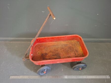 Vintage Red Pull Cart