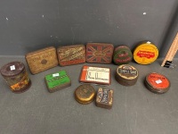 Large Lot of Antique Tobacco Metal Tins - 2