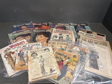 Lot of Vintage Women's Day Magazines and Vintage Newspapers 