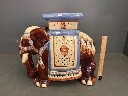 Beautiful Ceramic Elephant Planter Stand