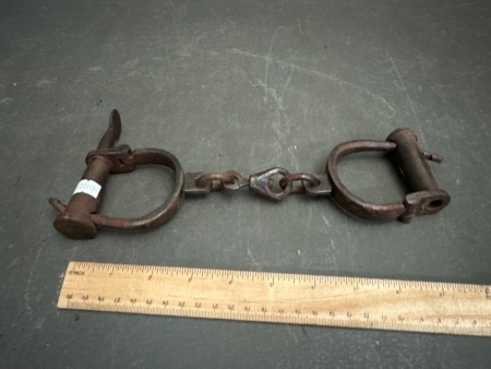 Antique Metal Hand Cuffs 