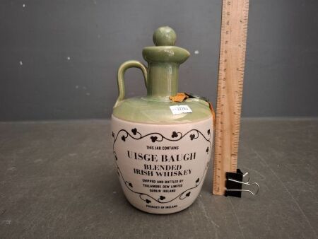 Tullamore Dew Usige Baugh Irish Whiskey Jug Decanter Stoneware