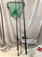 Surf and Ugy Stick Fishing Rods with Reels & Net