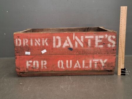 Vintage Drink Dantes for Quality Wooden Crate