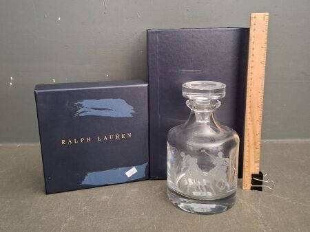 Ralph Lauren Garrett Decanter - Made in Czech Republic - 24% Lead Crystal