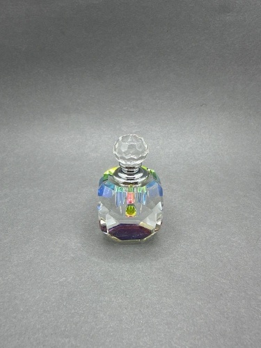 Rare Multi-Coloured Prismatic Perfume Bottle with Applicator 