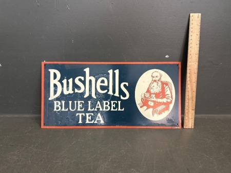 Vintage Bushells Blue Label Tea Metal Sign