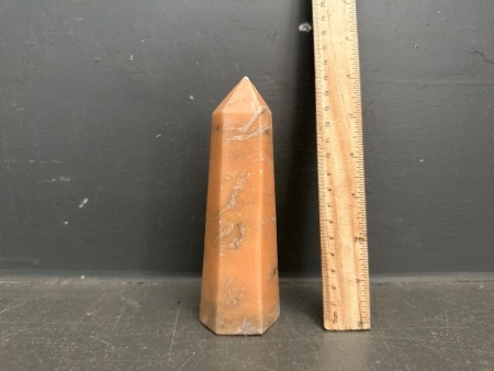 Obelysk Crystal Peach Coloured Healing Point - From Madagascar 