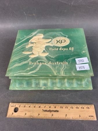 Vintage Brisbane Expo 88 Marlestone Jewellery / Trinket Box