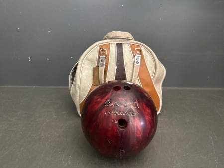 Vintage Bowling Ball - Includes Original Vintage Bowling Ball Bag