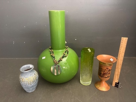 Four Mixed Styled Vases