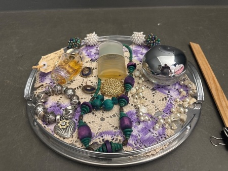 Vintage Tray of Quality Jewellery and Designer Perfumes