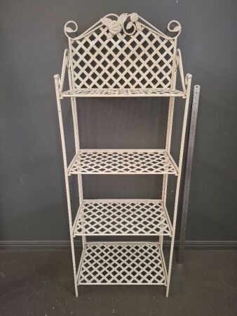 Vintage 4 Tier Metal Folding Plant Stand