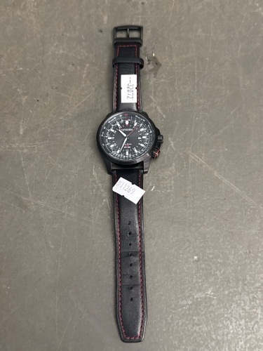 Citizen Eco-Drive GMT Wr 200 Black and Red Watch