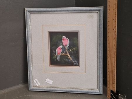 Quiet Breath of Evening Painting - Galah Couple - Signed Josephine Ann Smith