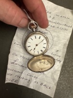 Antique Silver Ladies Fob Watch  - 4