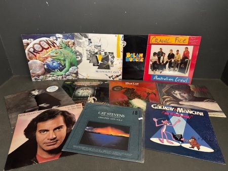 10x Mixed Genre Vinyl Records