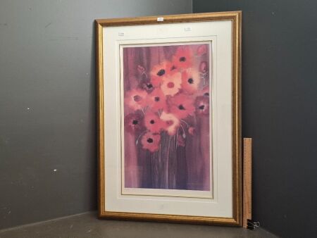 Limited Edition James Fearnley Mums Poppies Print