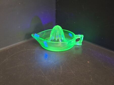 Uranium Glass Lemon Juicer