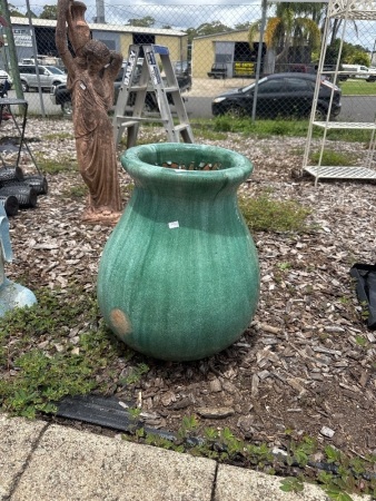 Green Glazed Terracotta Pot