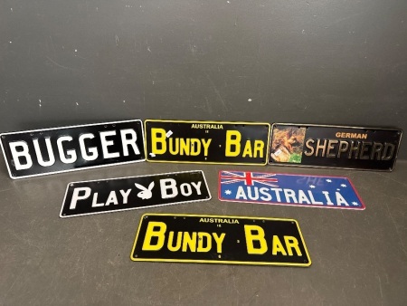 Large Lot of Metal Novelty Signs 