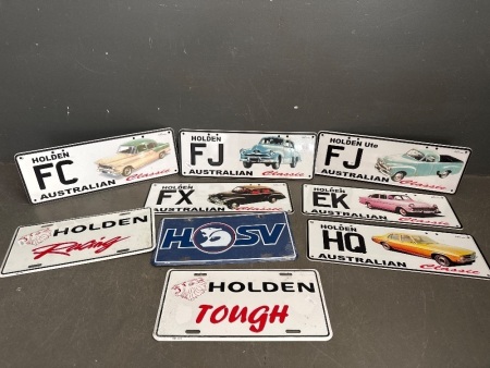 Large Lot of Holden Reproduction Metal Car Signs 