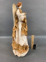 Large Gold Papier Mache Angel Tree Topper or Table Centrepiece - 4