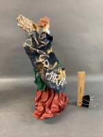 Christmas Story Papier Mache Angel Tree Topper or Table Centrepiece - 4