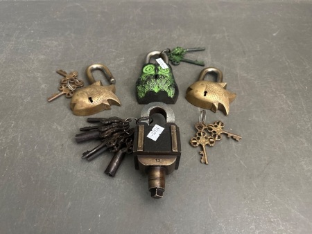 4x Novelty Padlocks