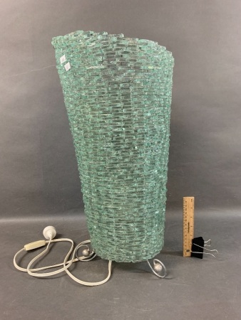 Designer Tall Wired Glass Pieces Lamp