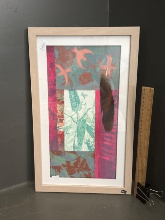 Meaghan Shelton Original Framed Mixed Media on Paper