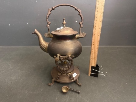 Vintage Brass Spirit Kettle 