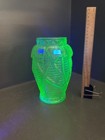 Rare Antique Uranium Glass Vase