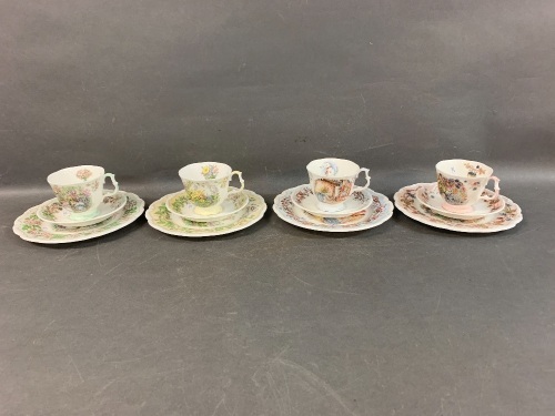 Complete Set of Royal Doulton Brambly Hedge 4 Seasons Trios