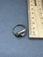 Sterling Silver Bamboo Style Ring - 2