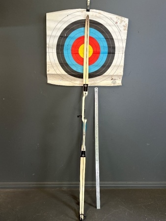 Vintage True Aim Archery Bow with Target 