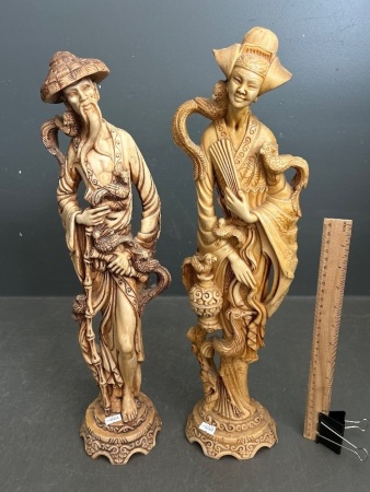 Resin Chinese Man/Woman Statues 