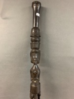 Carved Ceremonial Hardwood Walking Stick from PNG - 6