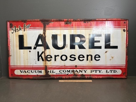 Laurel Kerosene Original Sign with Rolled Edges