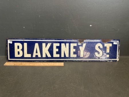 Blakney Street Original Enamel Sign