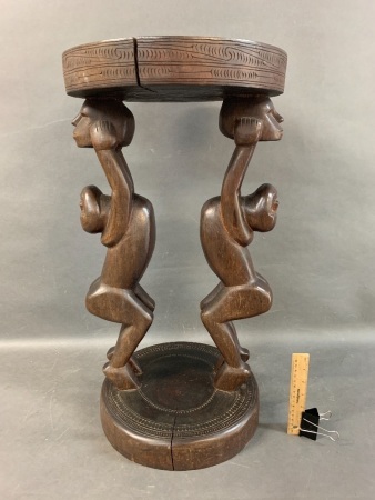 Vintage Hand Carved Trobriand Island Table